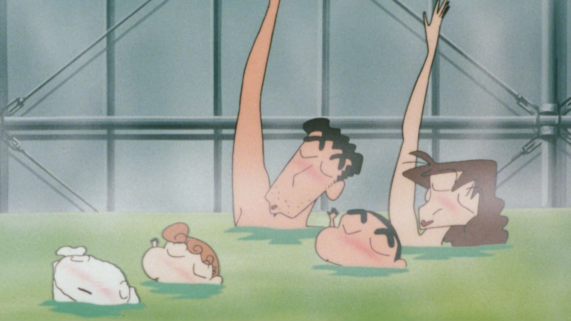 Nohara family as seen in the anime (Image via Shin-Ei Animation)